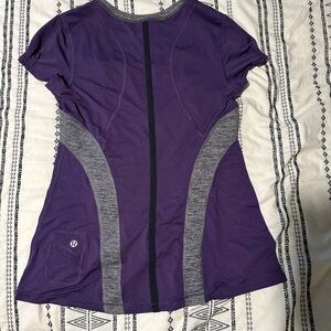 lululemon athletica Purple and Gray Short Sleeve Top